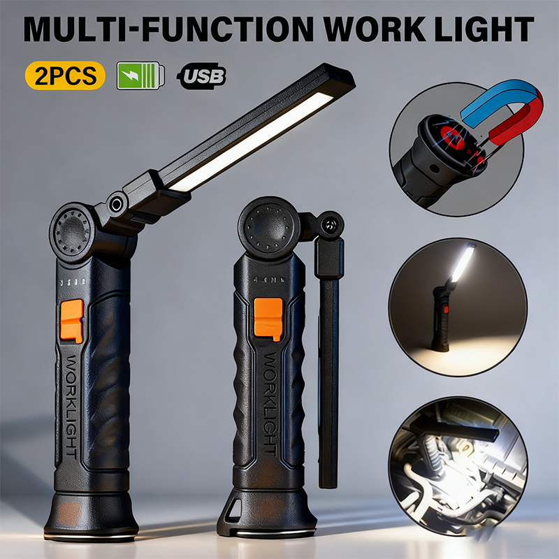 Renewable Energy Battery - Draagbare COB LED-zaklamp USB oplaadbare werklamp