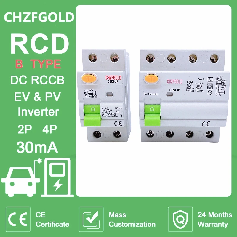 Din Rail Circuit Breaker - Elektrische voertuig (EV) laadpaal reststroombeveiliging DC