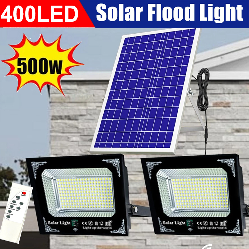 Waterproof Junction Box Solar - 500W led-zonnelicht Hoge heldere 2-kopschijnwerper Waterdichte