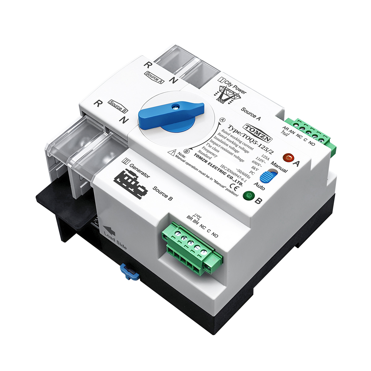 TOMZN DIN-rail 2P 3P 4P ATS Au - Din Rail Circuit Breaker recensie en prijs