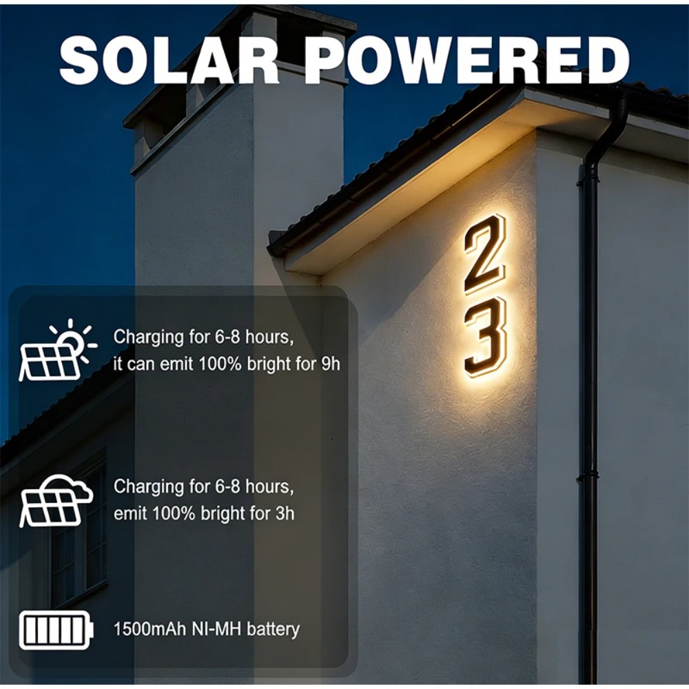Nieuw zonne-adresbord LED-huis - Waterproof Junction Box Solar recensie en prijs