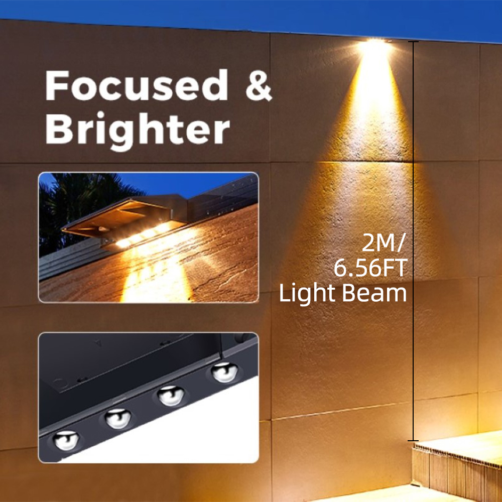 2-pack zonne-wandlampen 4 LED  - Waterproof Junction Box Solar recensie en prijs