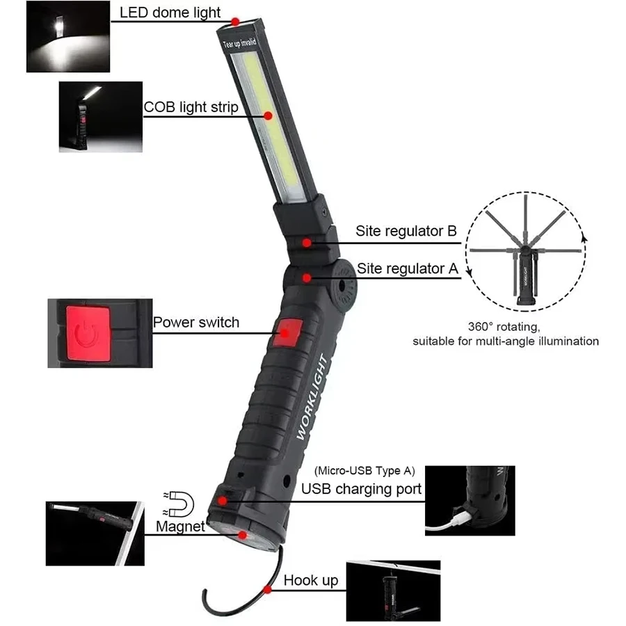 Nieuwe draagbare COB LED-zakla - Renewable Energy Battery recensie en prijs