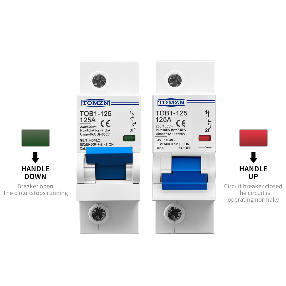 1P 2P 3P 4P 400V AC Hoge stroo - Din Rail Circuit Breaker recensie en prijs